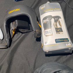 Boxing Gloves And Headpiece