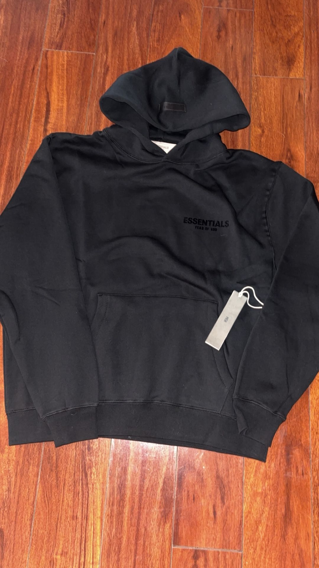 black essential hoodie
