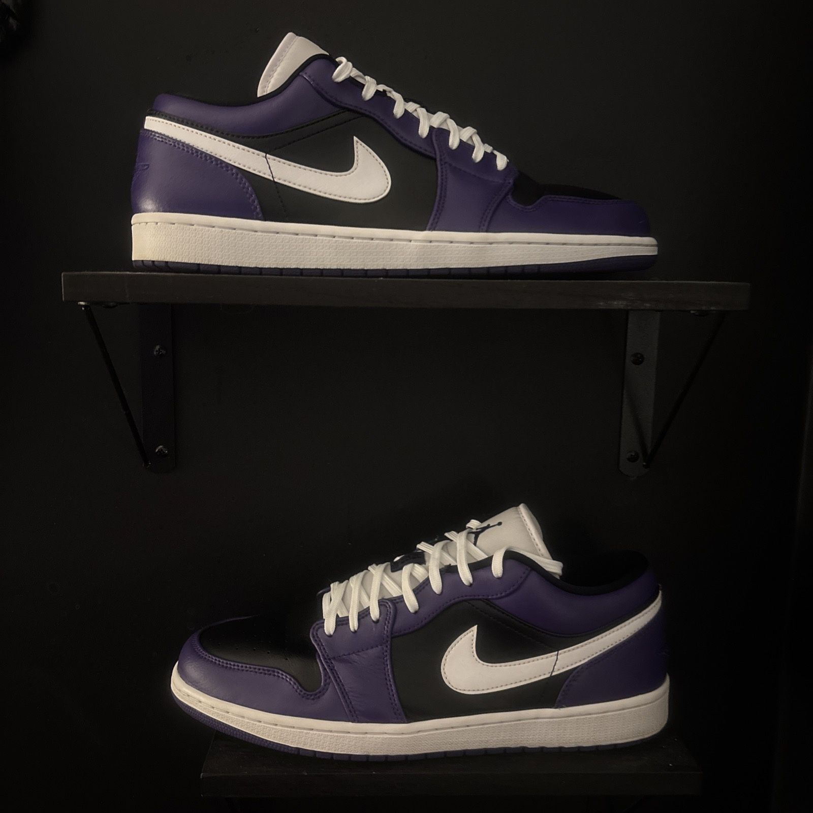 Jordan 1 Low Court Purple Black