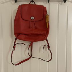 Coach Red Backpack 