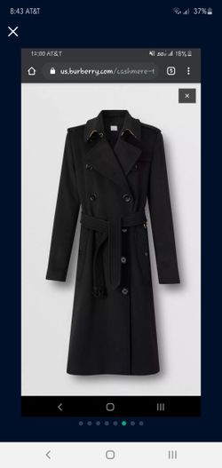 Burberry eastheath clearance cashmere trench coat