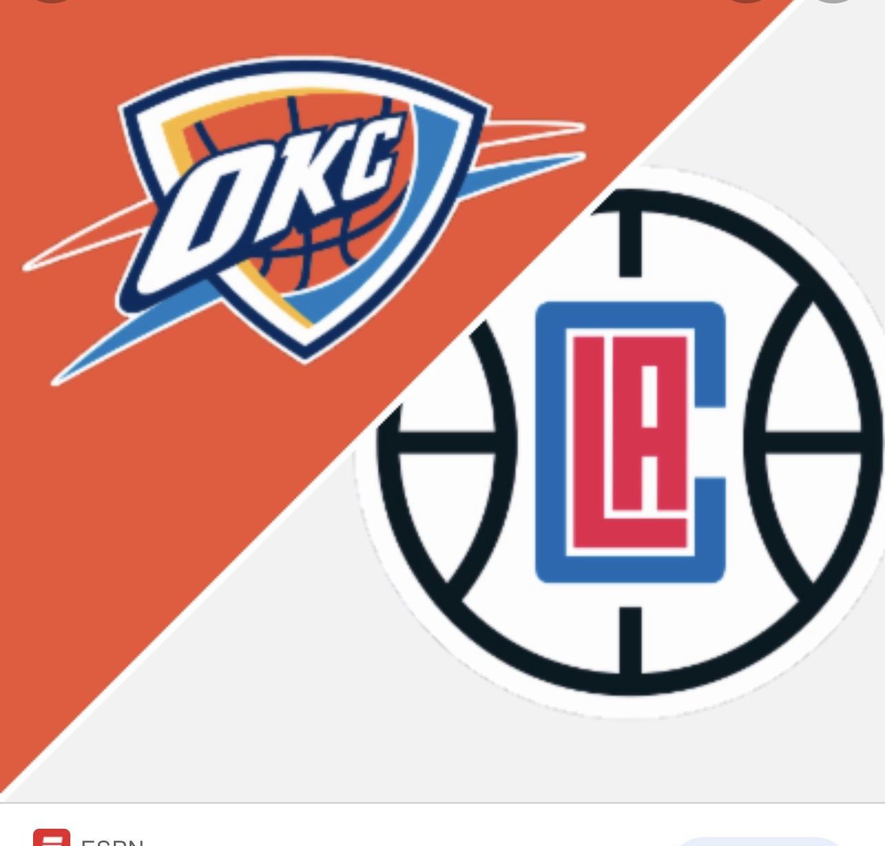 Clippers VS OKC Each Ticket $60