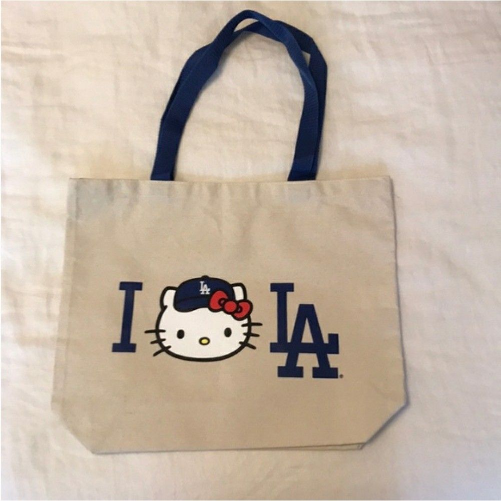 Dodgers Hello Kitty Canvas Tote