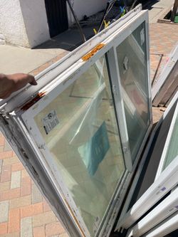 (1) Double glass window, retrofit, 60 1/4 in (w) x 50in (tall) - NEW