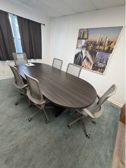 Oval table with 6 chairs