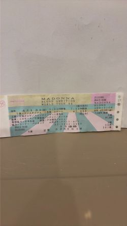 Madonna Blond Ambition 90 Ticket