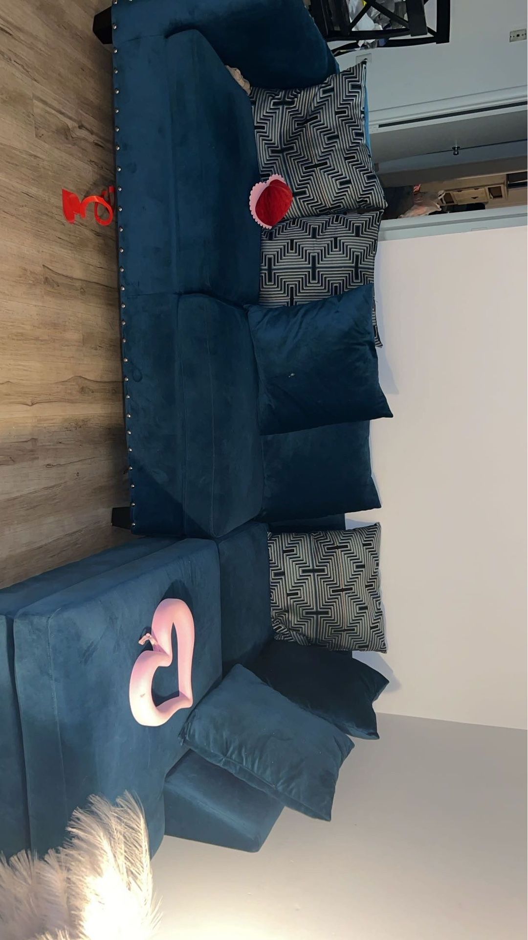 Blue Right Facing Sectional