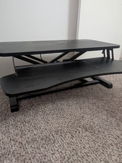 Black Height Adjustable Desk Riser