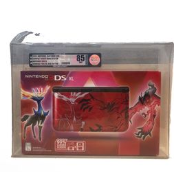VGA 85 NM+ Nintendo 3DS XL-Pokemon X Y Xerneas Yveltal Red Factory Sealed (UNOPENED)
