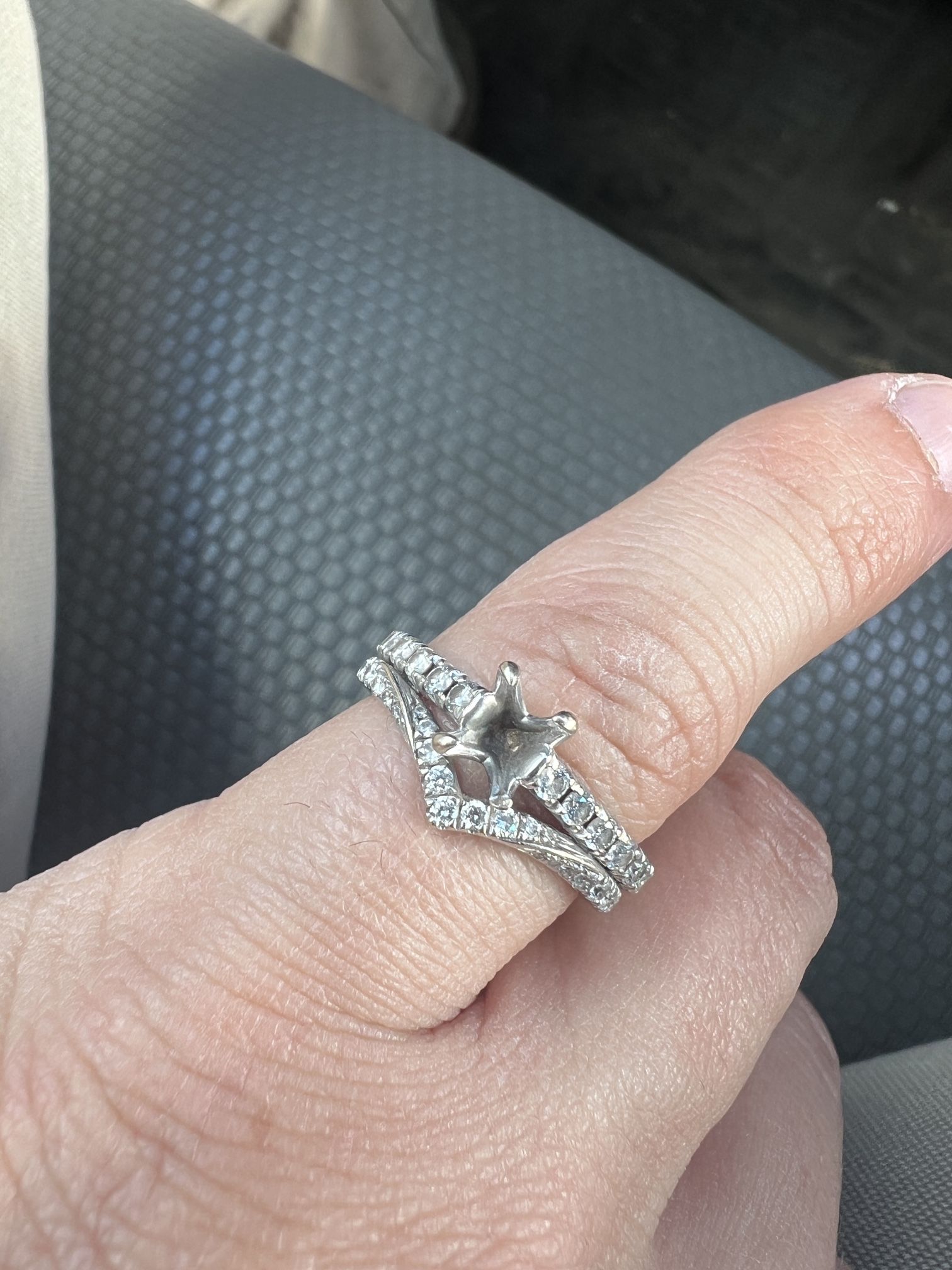 Wedding/engagement Band Welded Set