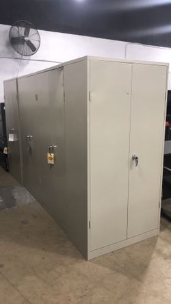 71” high metal storage cabinet