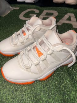 Air Jordan 11 Low White Orange Sneakers