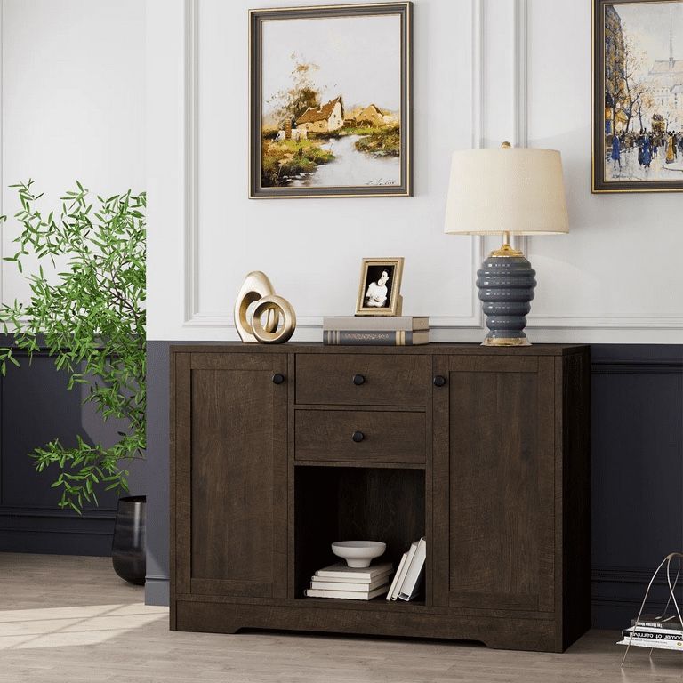 Sideboard Buffet Cabinet with Drawers and Cabinets, Wine Bar