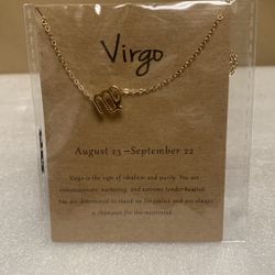 Virgo Zodiac Sign Choker Style Horoscope Necklace 