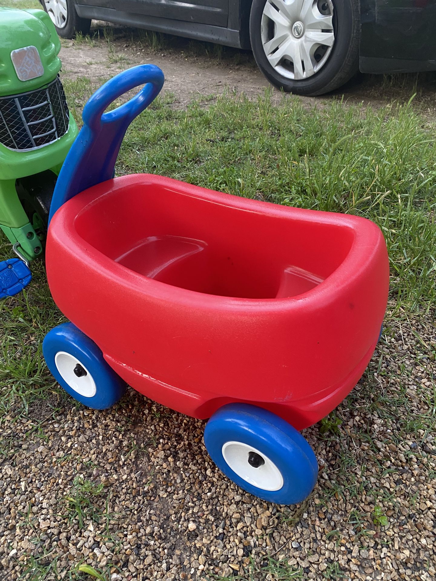 Toddler Pulling Wagon