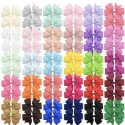 3 Inches Baby Girls Hair Bows Alligator Clips Grosgrain Ribbo