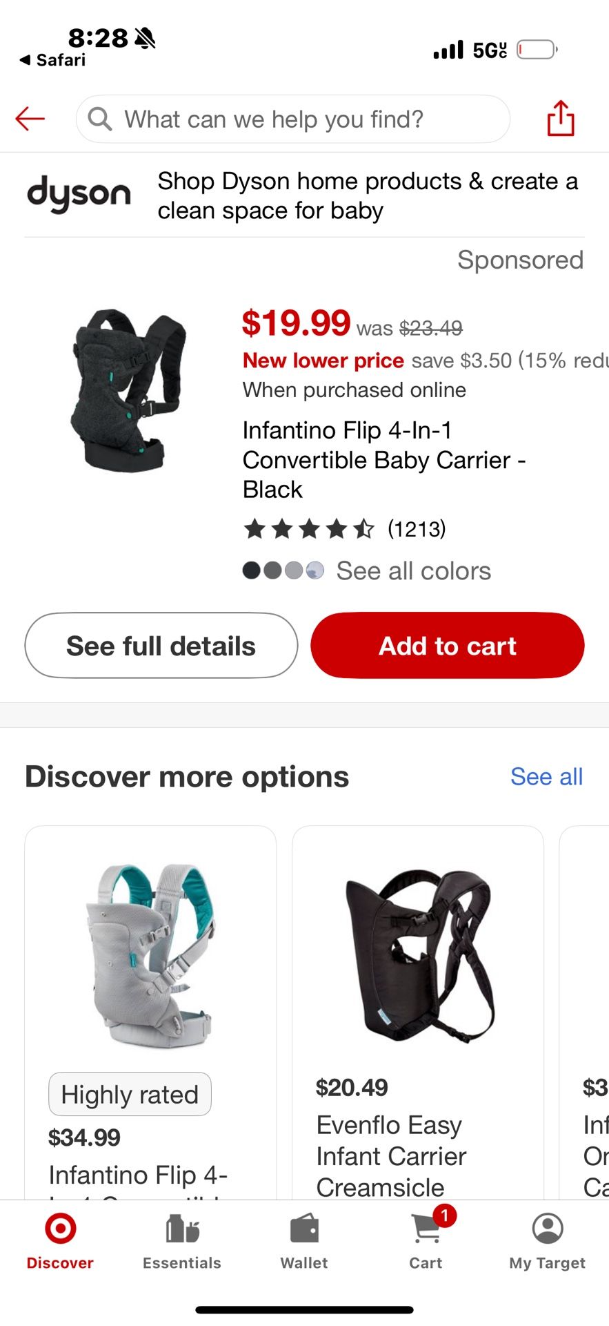 Infantino Baby Carrier 4 In 1
