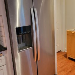 Whirlpool Stainless Steel Side-by-Side Fridge - $150