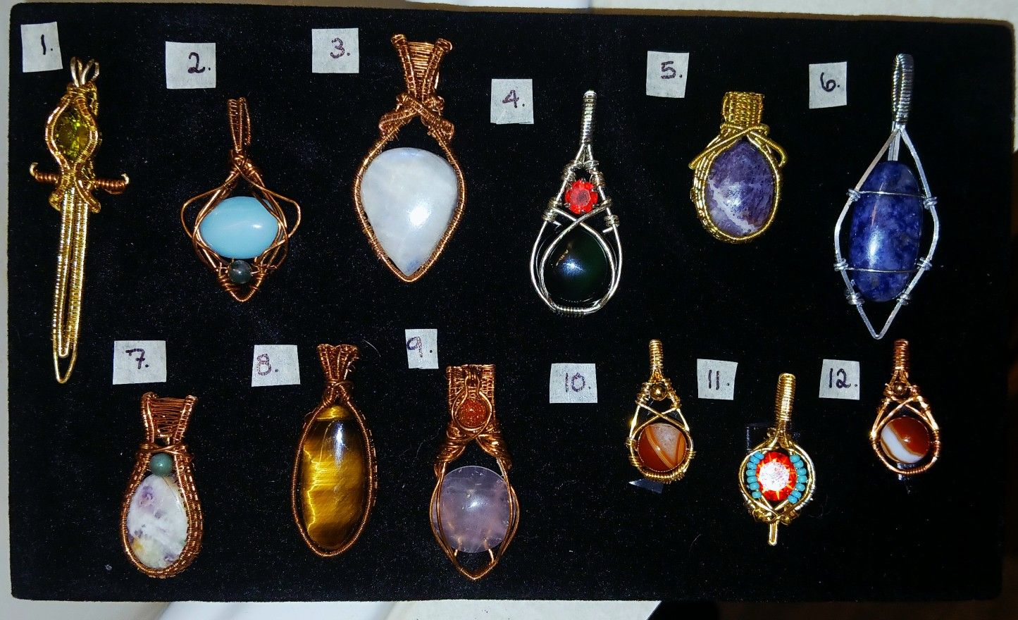 Wire-wrapped Pendants