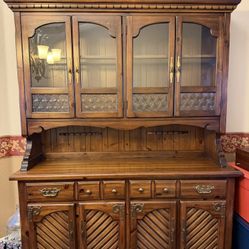 Antique Dining Room Buffet And Table Set
