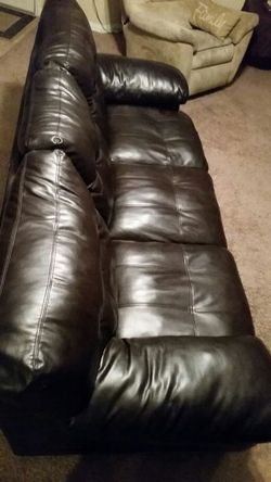 Signature Design by Ashley Commando Sofa in Dark Brown Leather