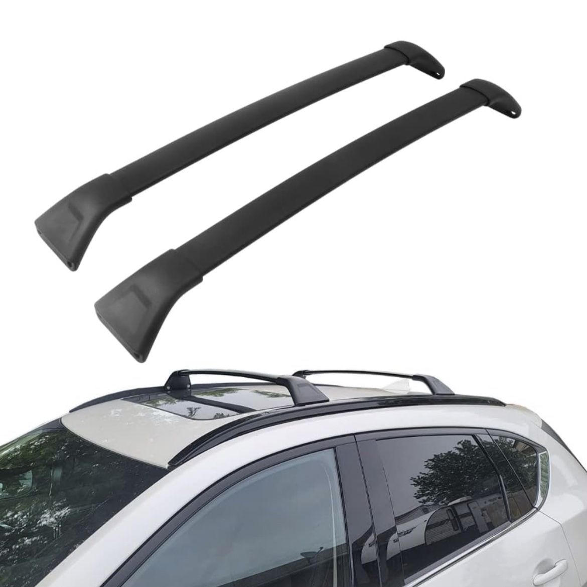 Black Cross Bar Fit for Mazda CX-5 2017 2018 2019 2020 2021 2022 2023 Roof Rack Cross Bar Factory Style Bars Mount Bolt