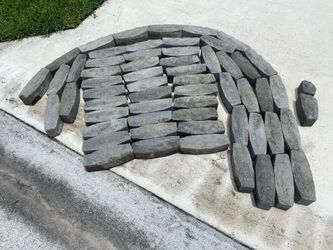 Grey garden edging stones - FREE