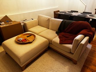 Article 83” Ceni Sofa & 35” Ottoman in Buckler Ivory