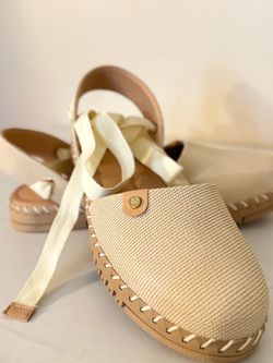 Women's Espadrille Sandals with Ankle Tie