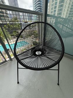 Modern Acapulco-Style Patio Lounge Chair