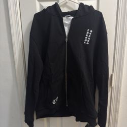 Chrome Hearts Horseshoe Floral Cross Sleeve Zip Up Hoodie