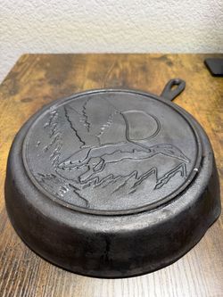 Vintage Lodge Original Wildlife Series 8 Inch Mallard Duck Cast Iron Skillet