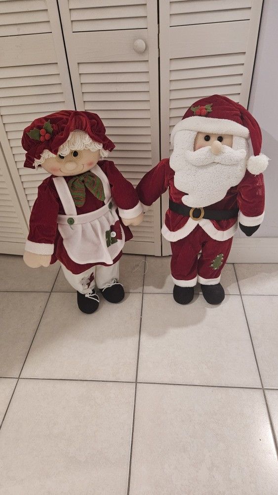 Pareja muñecos grandes de navidad