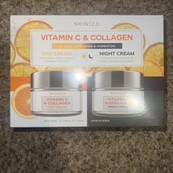 Skin 2.0 Vitamin C & Collagen Day/Night Moisturizer Anti-Aging Cream - Duo Set Value Pack