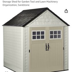 Rubbermaid 7 x 7 Foot Durable Weatherproof Resin Outdoor Storage Shed