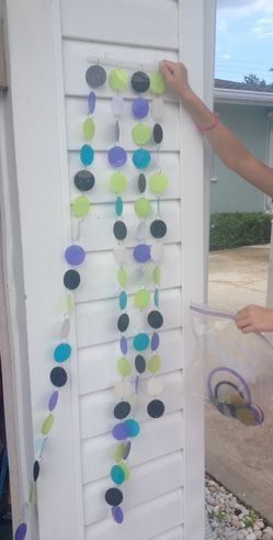 Blue,green,purple hanging decor