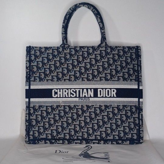 Christian Dior Book Tote Purse Bag