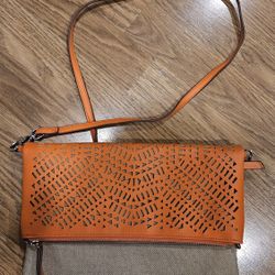 Stella and Dot Crossbody Bag Leather/Canvas