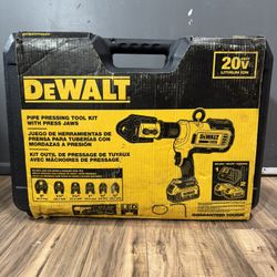 Dewalt 20V MAX Cordless Press Tool, (6) Press Jaws Sized 1/2 in. to 2 in., (2) 20V 4.0Ah Batteries, and Charger by DEWALT