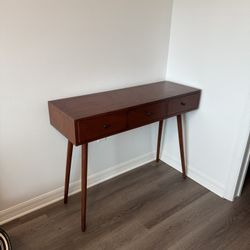 Entry Console Table Wood Mid Century