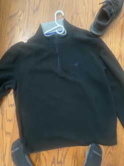 Nautica Black Quarter-Zip Pullover Sweatshirt