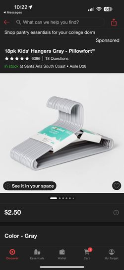 18pk Kids' Hangers Gray - Pillowfort™