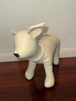 White Leather Dog Mannequin Display Form