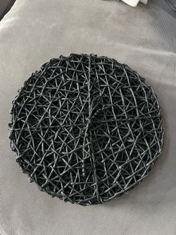 Black Round Placemats - Set of 8