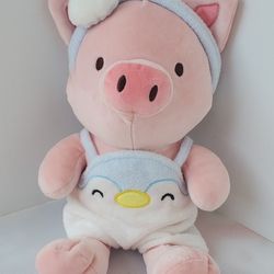 Miniso Pig Plush Panda Outfit Headband Mask Pajama PJs Costume Stuffie Plushie  Piglet 