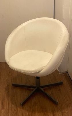White leather chair