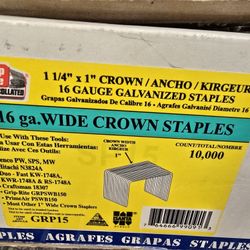 16ga. Wide Crown Staples