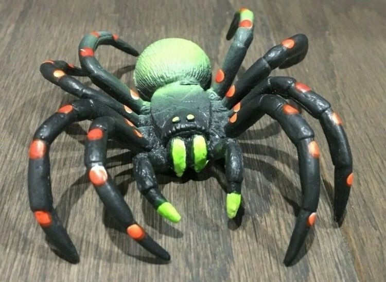Multicolored Spider Figure Toy Cake Top