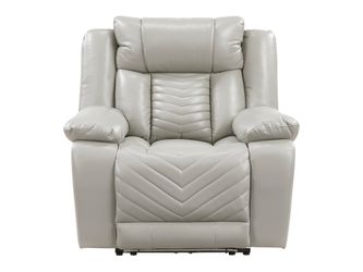 Huron Gray Power Reclining Chair