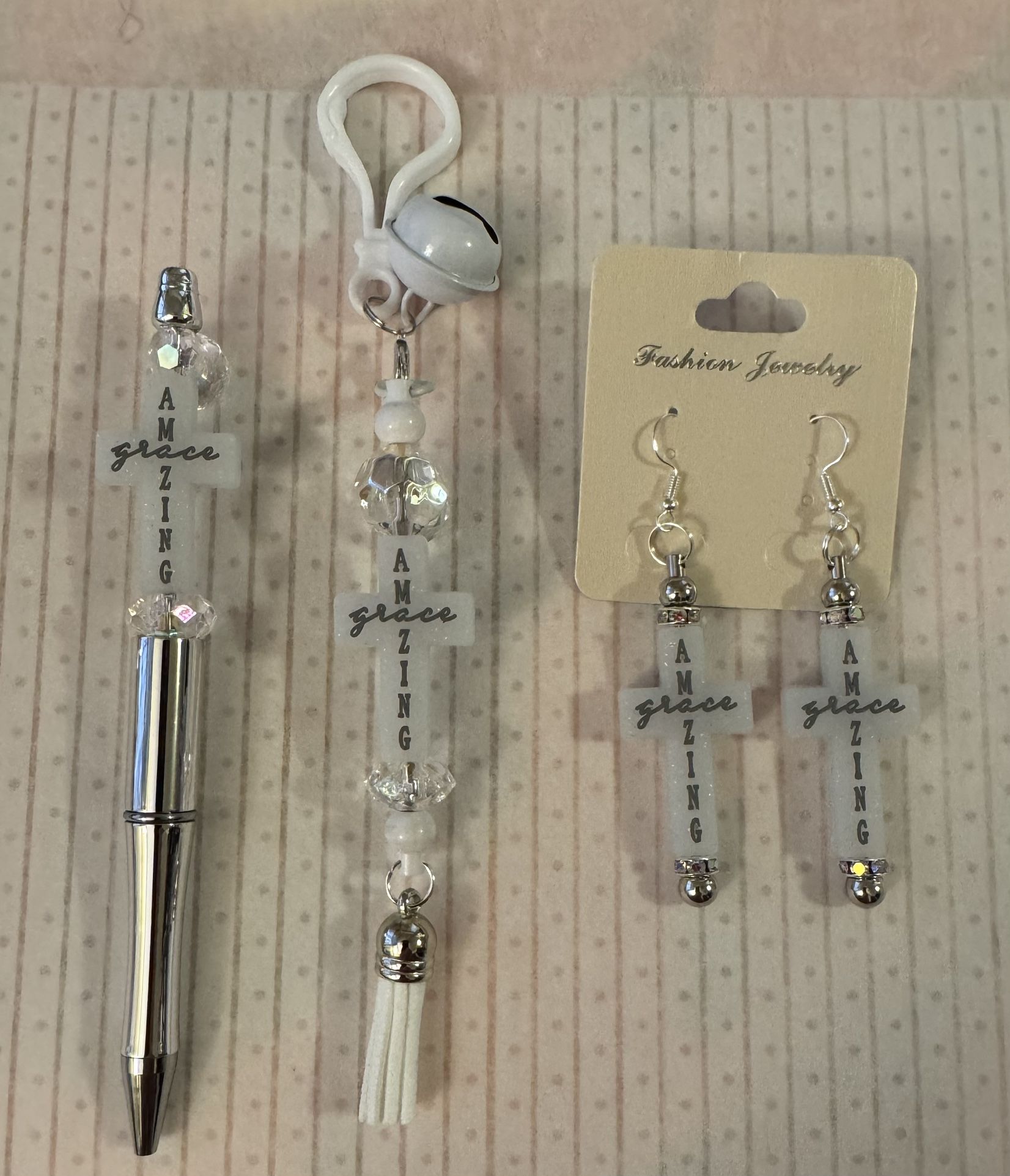 Cross Beaded Pen, Keychain And Accessories